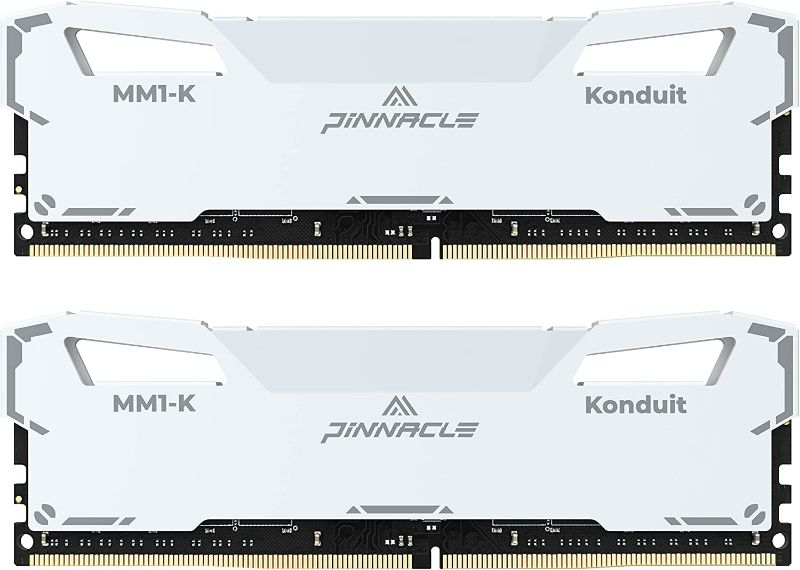 Photo 2 of Timetec Pinnacle Konduit 16GB KIT(2x8GB) DDR4 3200MHz PC4-25600 CL16-18-18-38 XMP2.0 Overclocking 1.35V Compatible for AMD and Intel Desktop Gaming PC Memory Module RAM - White