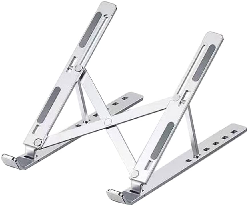 Photo 3 of Fosmihao Portable Support Stand for Laptops, Height Adjustable Computer Stand for Desk, Silver