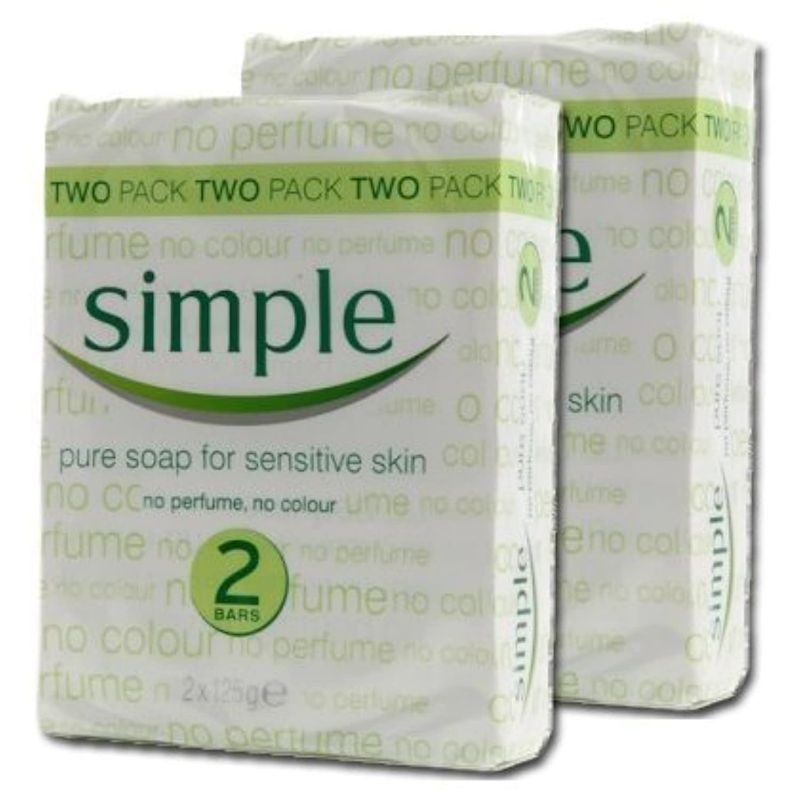 Photo 1 of 
Simple Pure Soap for Sensitive Skin Twin Pack, 125 Gram / 4.4 Ounce Bars (Pack of 2) 4 Bars Total