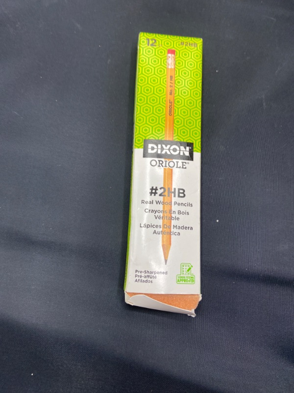 Photo 2 of Dixon Oriole Pre-Sharpened Wooden Pencil, 2mm, #2 Soft Lead, Dozen (12886)