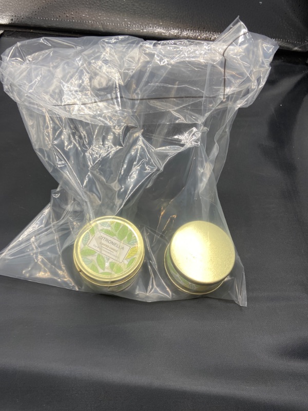 Photo 4 of Citronella Candles Outdoor, Scented Candles Natural Citronella Soy Wax Candles, Travel Tin Candle Set, Lemongrass Candles for Camping, Backyards, Indoor (6x2.5oz) 2 Pack