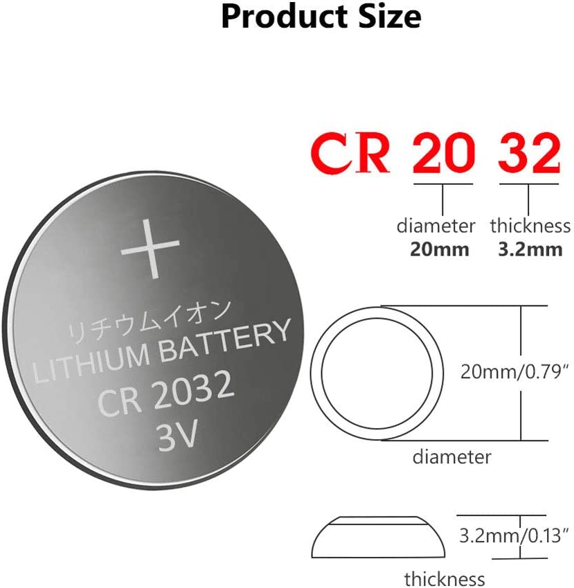 Photo 1 of MJKAA ECR2032 3V Lithium Coin Cell Battery CR2032 (100 Pack)