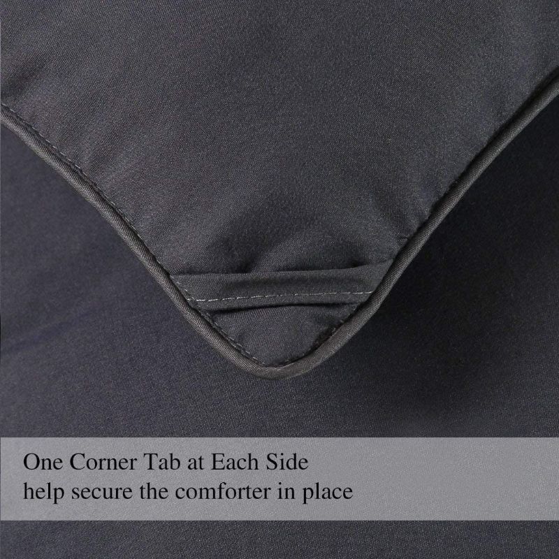 Photo 1 of COHOME King 2100 Series Down Alternative Comforter - Quilted Duvet Insert with Corner Tabs All-Season - Soft Warm Luxury Hotel Comforter - Reversible - Machine Washable - Dark Grey