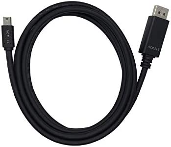 Photo 2 of Accell mDP to DP 1.4 - VESA-Certified Mini DisplayPort to DisplayPort 1.4 Cable - 7 Feet, Hbr3, 8K @60Hz, 4K UHD @240Hz