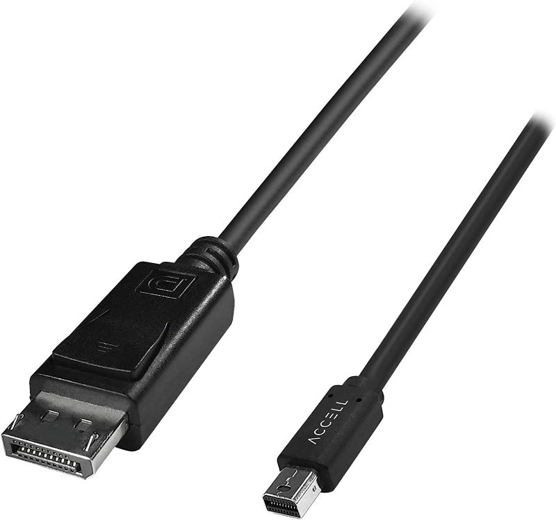 Photo 1 of Accell mDP to DP 1.4 - VESA-Certified Mini DisplayPort to DisplayPort 1.4 Cable - 7 Feet, Hbr3, 8K @60Hz, 4K UHD @240Hz