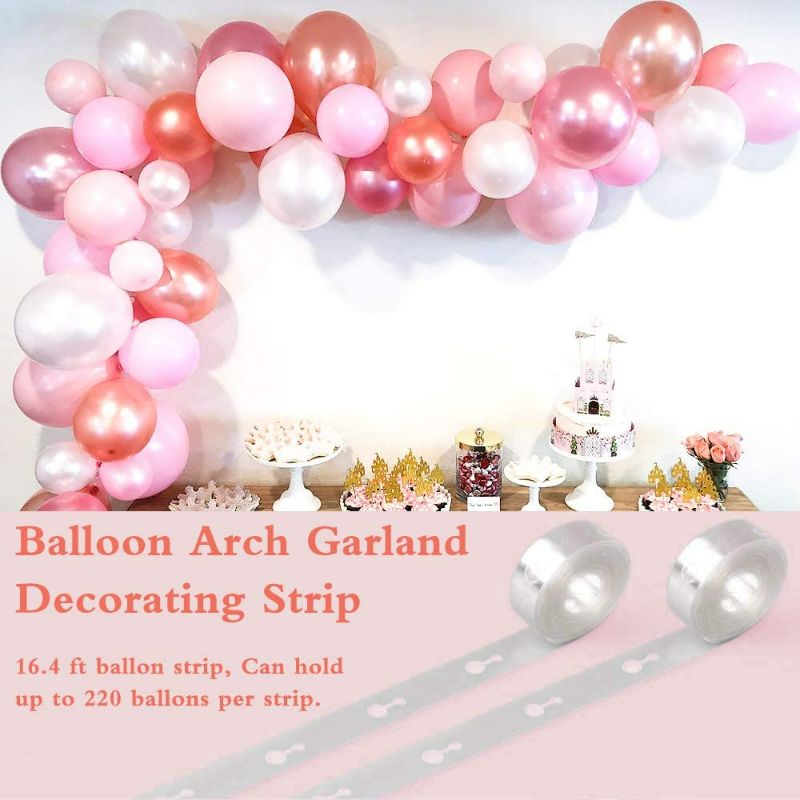 Photo 1 of Tinabless Balloon Arch Kit Balloon Decorating Strip Kit for Garland, 32Ft Balloon Tape Strip,1 Tying Tool,100 Dot Glue, 15 Balloon Flower Clips, 60 Balloon Clips for Party Wedding Birthday Baby Shower