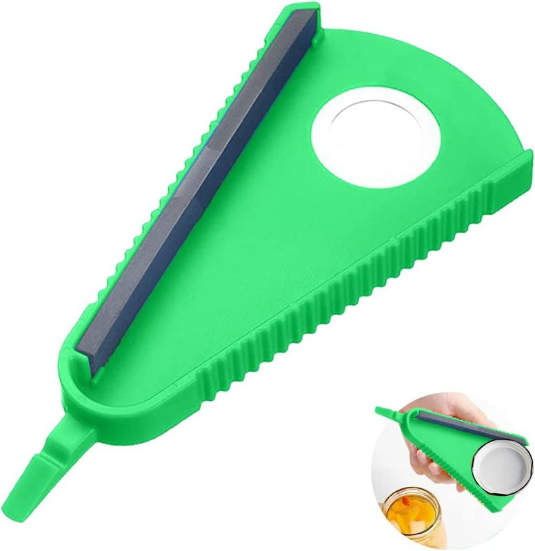 Photo 2 of Multi-Function Jar Opener for Weak Hands, Bottle Cap Opener for Arthritic Hands, Lid Opener Prime for Children, Elderly and Arthritis Sufferers 2 pc green and yellow