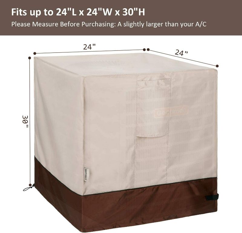 Photo 1 of Bestalent AC Cover for Air Conditioner Cover Outside Unit Outdoor Central Fits up to 24 x 24 x 30 inches