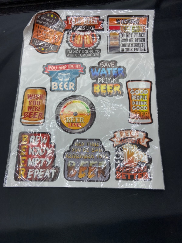 Photo 2 of Beer Stickers. Cool Stickers for Beer Cooler. Funny Stickers for Adults. Prizes for Drinking Games for Adult Party - 100% Waterproof Vinyl Stickers