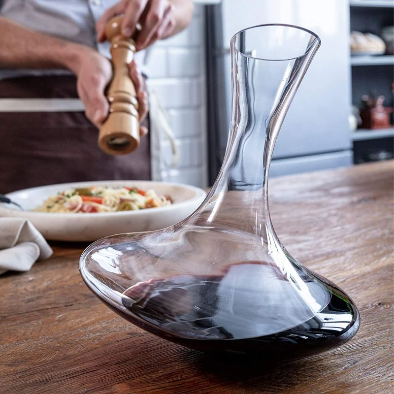 Photo 3 of KROSNO Red Wine Decanter Carafe Glass | 1800 ML | 60.9 oz | European Made | Avant-Garde Collection | Perfect for Home, Restaurants and Parties | Lead-free