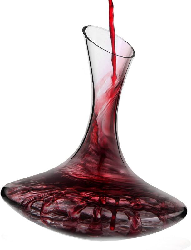 Photo 1 of KROSNO Red Wine Decanter Carafe Glass | 1800 ML | 60.9 oz | European Made | Avant-Garde Collection | Perfect for Home, Restaurants and Parties | Lead-free