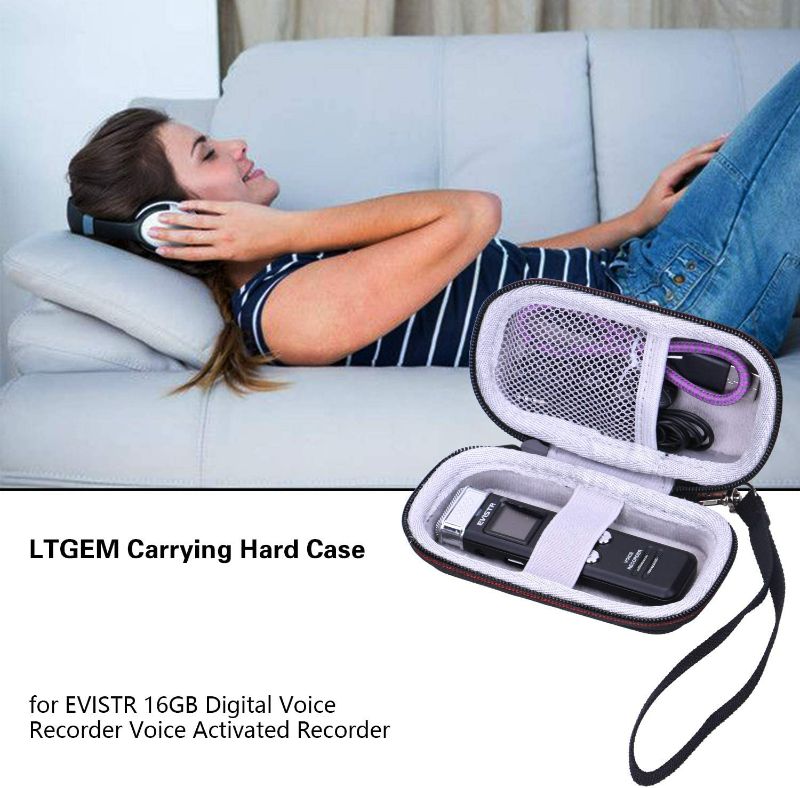 Photo 1 of LTGEM EVA Hard Case for 48GB/72GB/16GB/EVISTR 32GB & Sony ICD-PX370/PX470/UX570 Digital Voice Recorder Voice Activated Recorder - Travel Protective Carrying Storage Bag (Case Only)