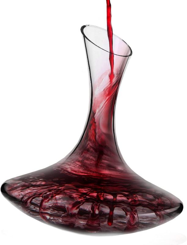 Photo 2 of KROSNO Red Wine Decanter Carafe Glass | 1800 ML | 60.9 oz | European Made | Avant-Garde Collection | Perfect for Home, Restaurants and Parties | Lead-free