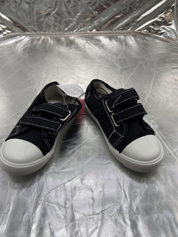 Photo 1 of Josiny Black and White canvas Sneakers Size 12 toddler 