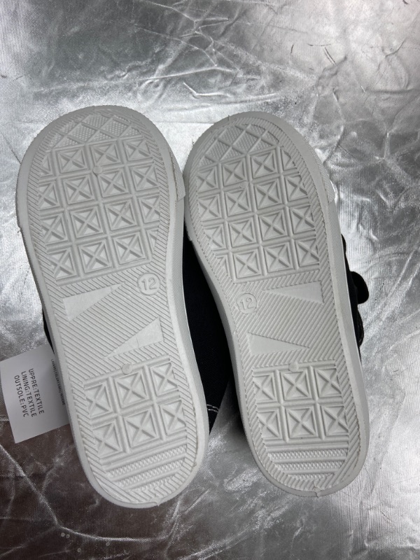 Photo 1 of Josiny Black and White canvas Sneakers Size 12 toddler 