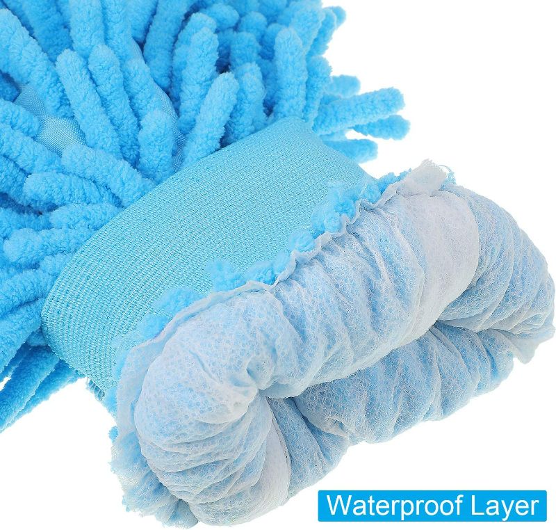 Photo 3 of BBTO 4 Pieces Car Wash Mitts Chenille Microfiber Wash Glove Double Sided Scratch-Free Wash Mitt, 4 Colors