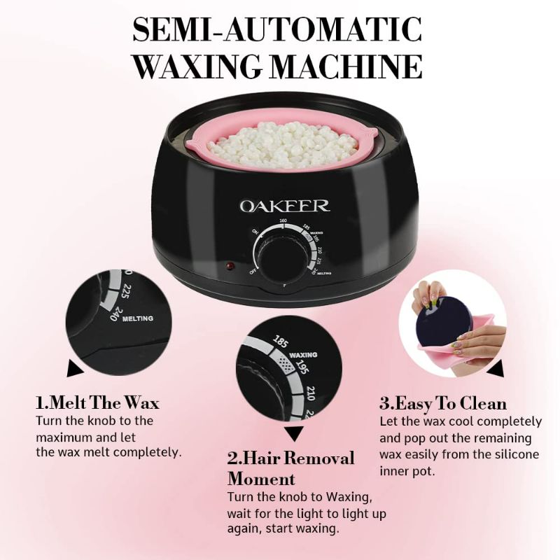 Photo 1 of Oakeer 2023 Update Wax Beans Waxing Kit Hair Removal with 6 Bags Pro Ice Cream Wax Beans for Fine Hair Removal for Women Arms Facial Eyebrow Lips