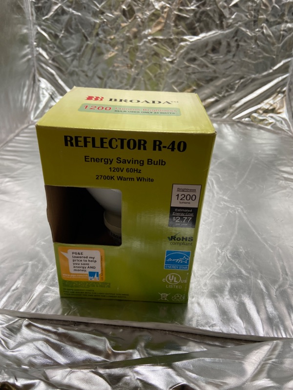 Photo 2 of TCP 1R402331K CFL Covered R40 - 120 Watt Equivalent (only 23w used!) Warm White (3100K) Flood Light Bulb - Wet Location Rated
