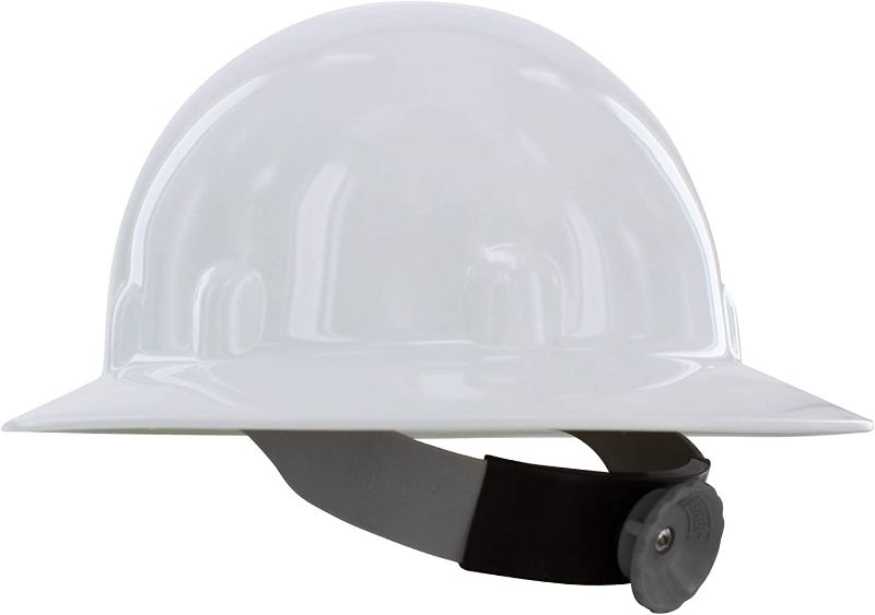 Photo 1 of Fibre-Metal by Honeywell E1RW Supereight Thermoplastic Full Brim Hard Hat with 8 Pt. Ratchet Suspension, White