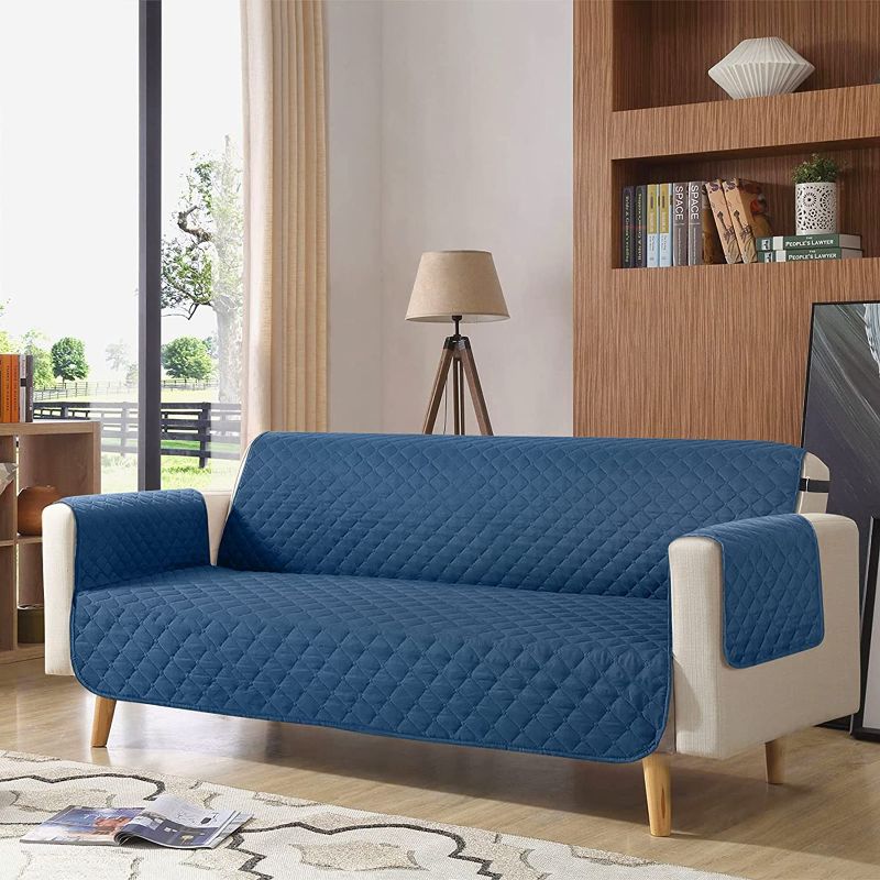 Photo 2 of TAOCOCO XL Couch Cover Sofa Slipcover for Dogs&Kids, Durable Oversized Pet Cover for Sofa with Elastic Straps, Anti-Skid Washable Sofa Cover Furniture Sofa Protector (78'' X-Large, Turquoise Blue)