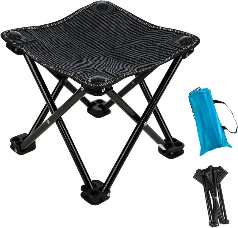 Photo 1 of dgdgbaby Garne T Mini Portable Folding Stool,Outdoor Folding Chair for Camping,Fishing,Travel,Hiking,Garden,Beach, Quickly-Fold Chair Oxford Cloth with Carry Bag