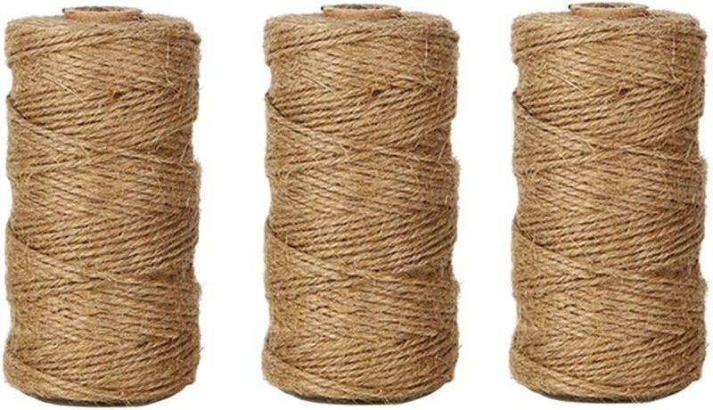 Photo 1 of 984 Feet Jute Twine,3 PcsX328 Feet Christmas Twine,Jute Twine,Best Arts Crafts Gift Twine Durable Packing String,Brown