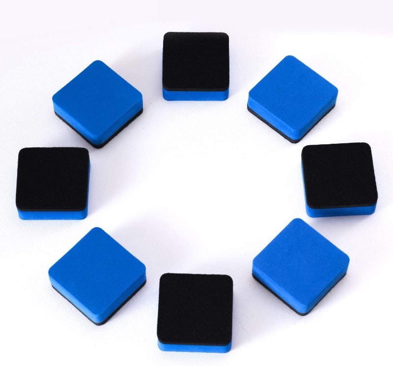 Photo 2 of Favourde 48 Pack Magnetic Whiteboard Dry Eraser Chalkboard Cleansers for Classroom, Home and Office (Blue)
