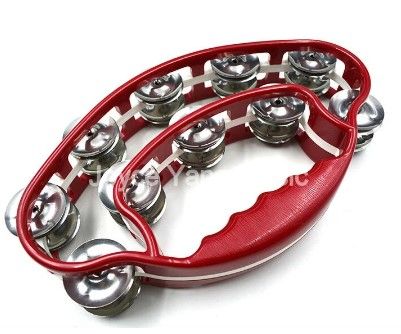 Photo 2 of Alice Double-Ring Butterfly Shape Tambourine Percussion Handbell Ring Tambourine Free Shipping