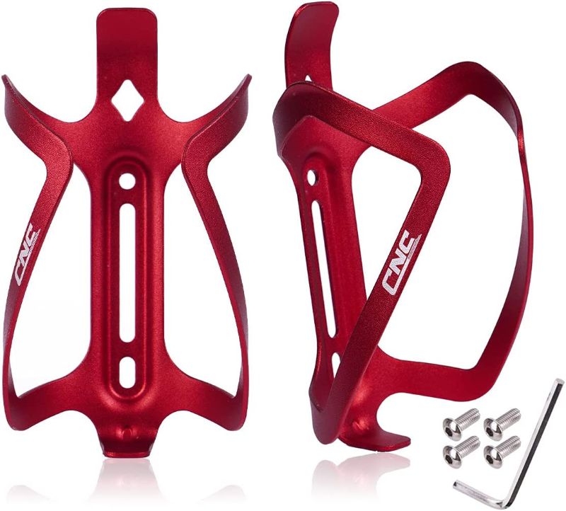 Photo 2 of CNC Bike Water Bottle Holder, 2-Pack Bicycle Water Bottle Cage for Road Bike/Mountain Bike?red