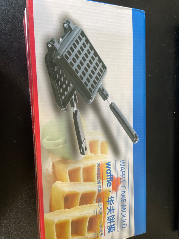 Photo 2 of Baffect Non-stick Waffle Maker, 5.7 Inches Camping Waffle Pan, Portable Aluminum Waffle Cookware for Stovetop Campfire 11.8*5.7*1.2in