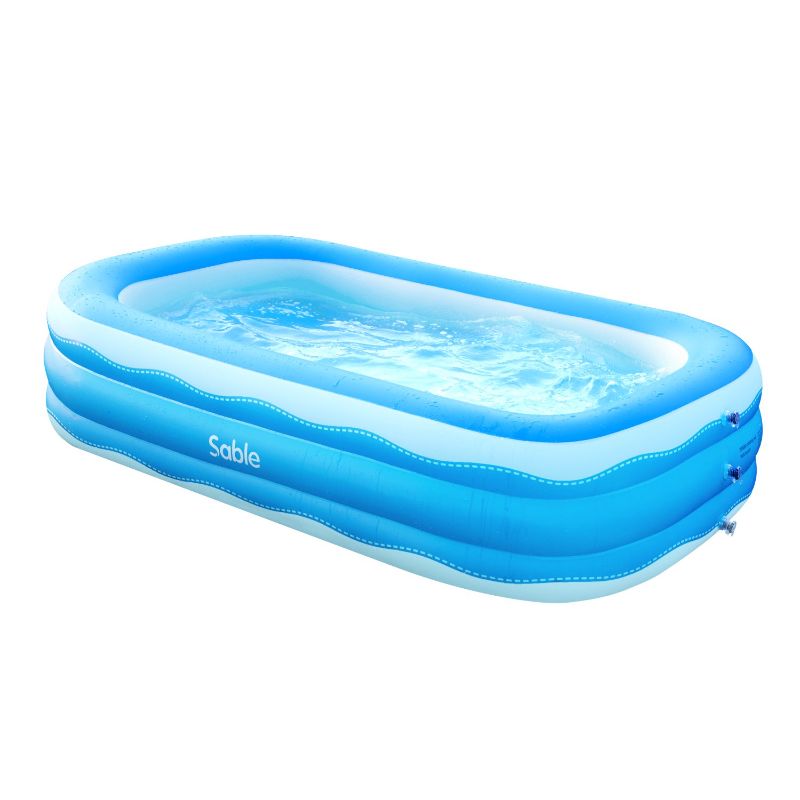 Photo 1 of Sable Inflatable Pool, 92 x 56 x 22 in Swimming Pool, Family Pool for Kids & Adults