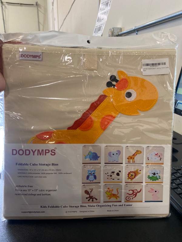 Photo 2 of DODYMPS Foldable Animal Toy Storage Bins/Cube/Box/Chest/Organizer for Kids & Nursery, 13 inch (Giraffe)