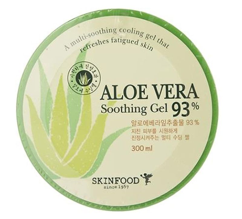 Photo 1 of SKINFOOD Aloe Vera 93% Soothing Gel 10.1 fl.oz. (300ml) - Hydrates & Heals Dry Skin - Sunburn Relief, Razor Bumps, Rash & Dandruff Relief - Aloe Vera Gel for Face and Body