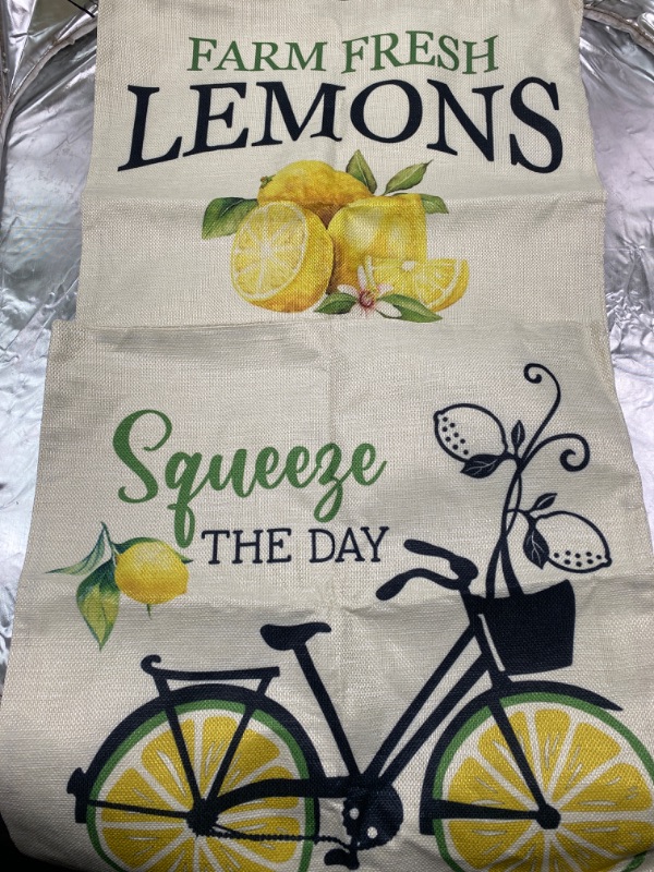 Photo 1 of Spring Throw Pillow Covers 18 x 18 Inch Set of 4 Lemon Summer Decorations Farmhouse Yellow Sweet Lemon Gnomes Pillowcase Linen Cushion Case for Couch or Home Décor