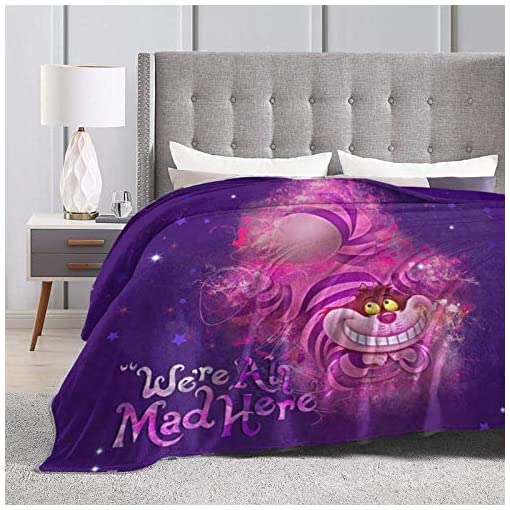 Photo 2 of Che-shi-re Cat Blanket Soft Lightweight Throw Blankets Micro Flannel Decor for Teens Kids Girls Women All Season (1Pc, 50''x40'')
