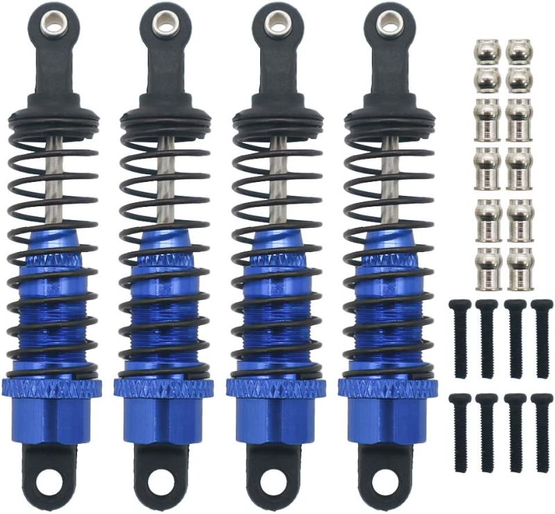 Photo 1 of HobbyCrawler RC Adjustable Shocks Absorber Springs Set Upgrade Parts 70mm 1/16 Buggy Truck Off-Road HPI HSP Traxxas Losi Axial Tamiya Redcat Carb black