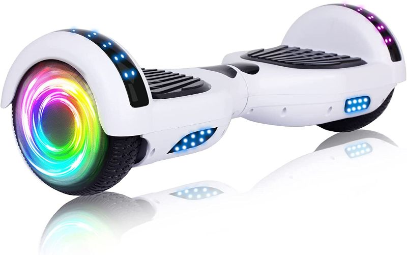 Photo 1 of Electric Hoverboard Dual Motors Two Wheels Hoover Board Smart Self Balancing Scooter LED Lights for Adults Kids Gift COLOR: MULTICOLORED