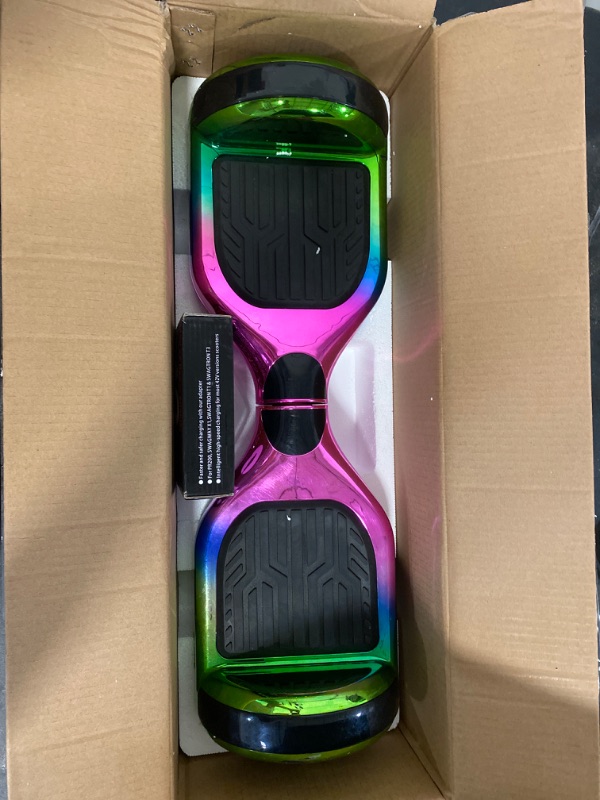 Photo 2 of Electric Hoverboard Dual Motors Two Wheels Hoover Board Smart Self Balancing Scooter LED Lights for Adults Kids Gift COLOR: MULTICOLORED