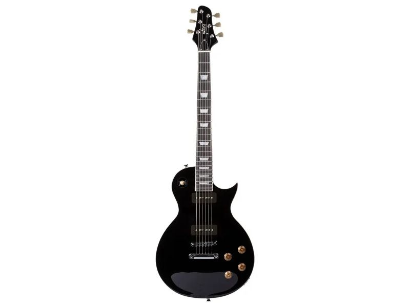 Photo 1 of Indio by Monoprice 66SB DLX Plus Mahogany Electric Guitar with Gig Bag, Black