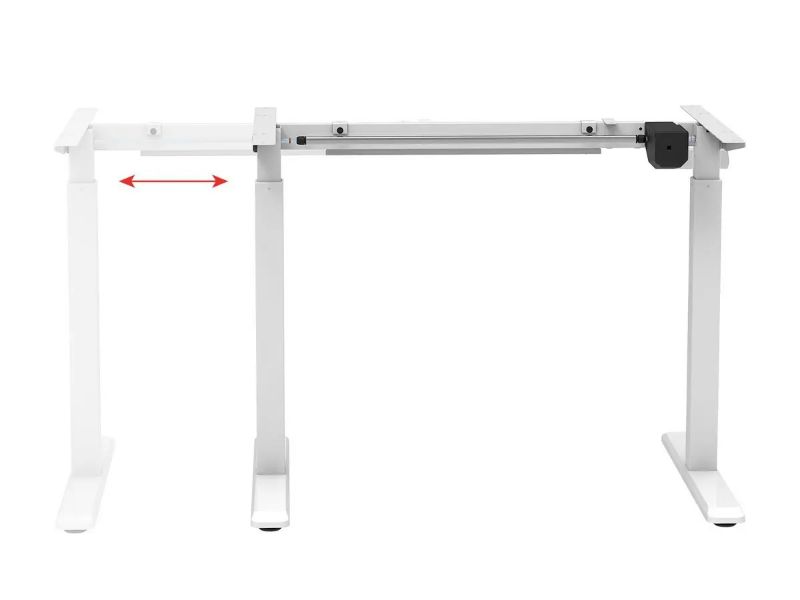 Photo 2 of Monoprice Adjustable Sit Stand Table Desk Frame - White For Desktops Up To 63