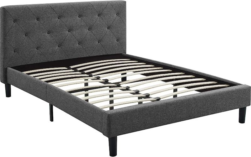 Photo 1 of Flash Furniture Riverdale Full Size Tufted Upholstered Platform Bed in Dark Gray Fabric