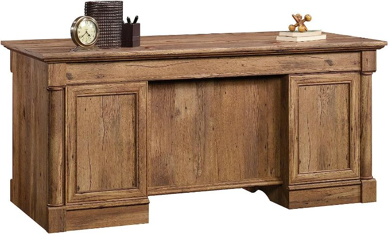 Photo 2 of Sauder Palladia Executive Desk, Vintage Oak finish