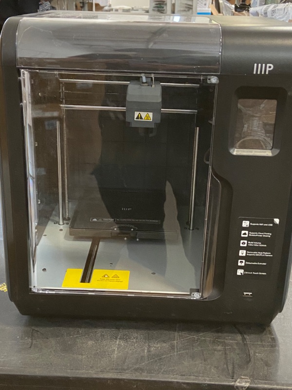 Photo 3 of Monoprice Voxel 3D Printer - Black/Gray with Removable Heated Build Plate (150 x 150 x 150 mm) Fully Enclosed, Touch Screen, 8Gb And Wi-Fi, Large (133820)
