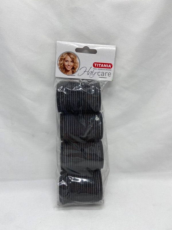 Photo 3 of Black Velcro Hair Rollers, 4 pcs. Bundle of 2 four packs. 