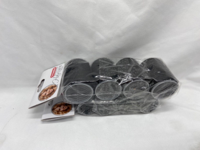 Photo 4 of Black Velcro Hair Rollers, 4 pcs. Bundle of 2 four packs. 