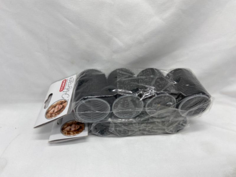 Photo 1 of Black Velcro Hair Rollers, 4 pcs. Bundle of 2 four packs. 