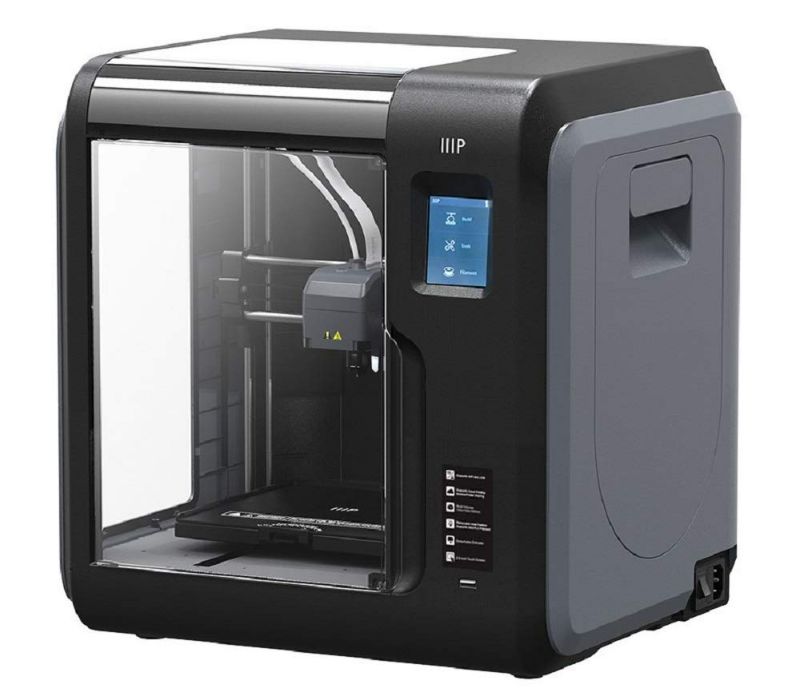 Photo 1 of Monoprice Voxel 3D Printer - Fully Enclosed with Removable Heated Build Plate (150 x 150 x 150 mm) Touch Screen, 8GB And Wi-Fi, Black/Gray, Large -PARTS ONLY-