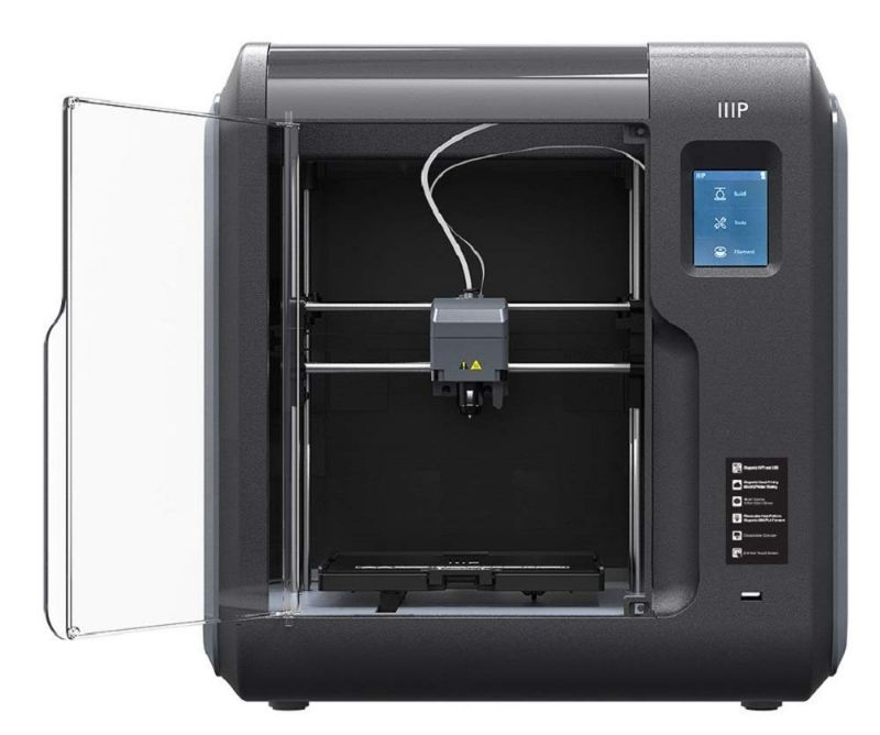 Photo 1 of Monoprice Voxel 3D Printer - Fully Enclosed with Removable Heated Build Plate (150 x 150 x 150 mm) Touch Screen, 8GB And Wi-Fi, Black/Gray, Large