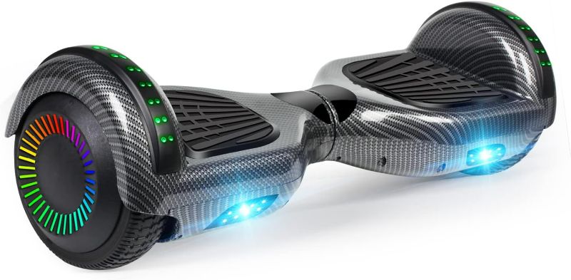 Photo 1 of UNI-SUN Hoverboard, 6.5" Two Wheel Hoverboard with Bluetooth and Lights, Hoverboard for Kids (Carbon Black)