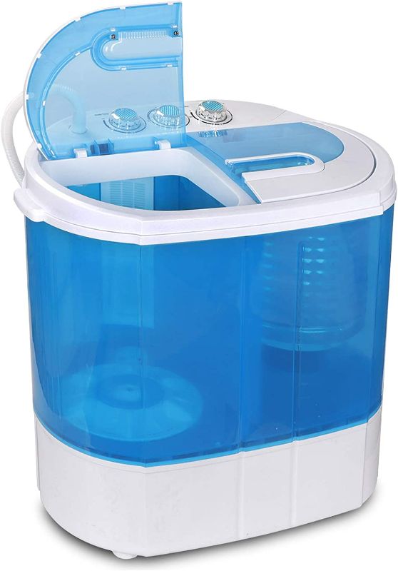 Photo 1 of ZENY Portable Clothes Washing Machine Mini Twin Tub Small Laundry Washer Aparment Spin Dryer 9.9lbs Capacity